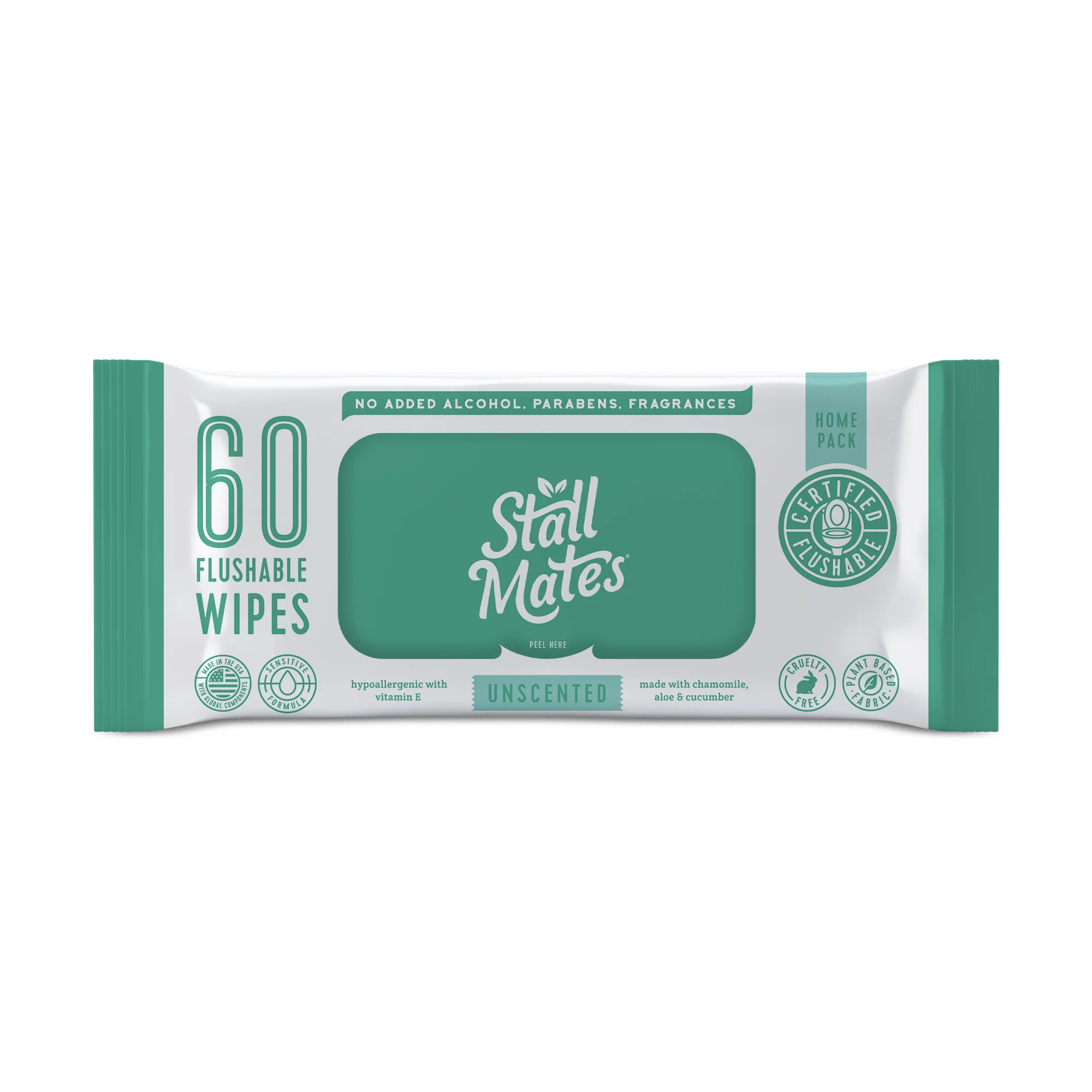 Clean Stall Mates Flushable Wipes Green