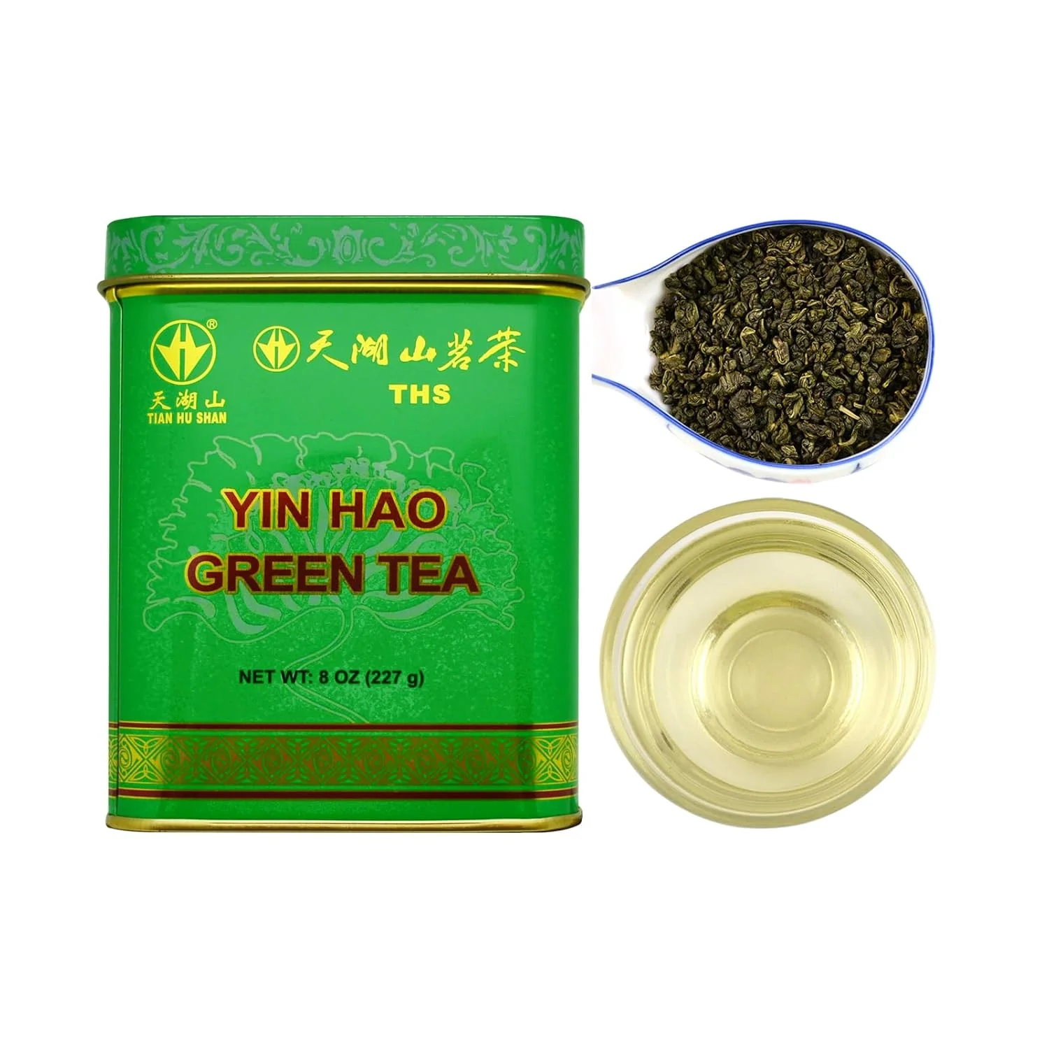Natural Tian HU Shan Premium Tea Loose Leaf Tin box Green tea 8 Ounce Recyclable