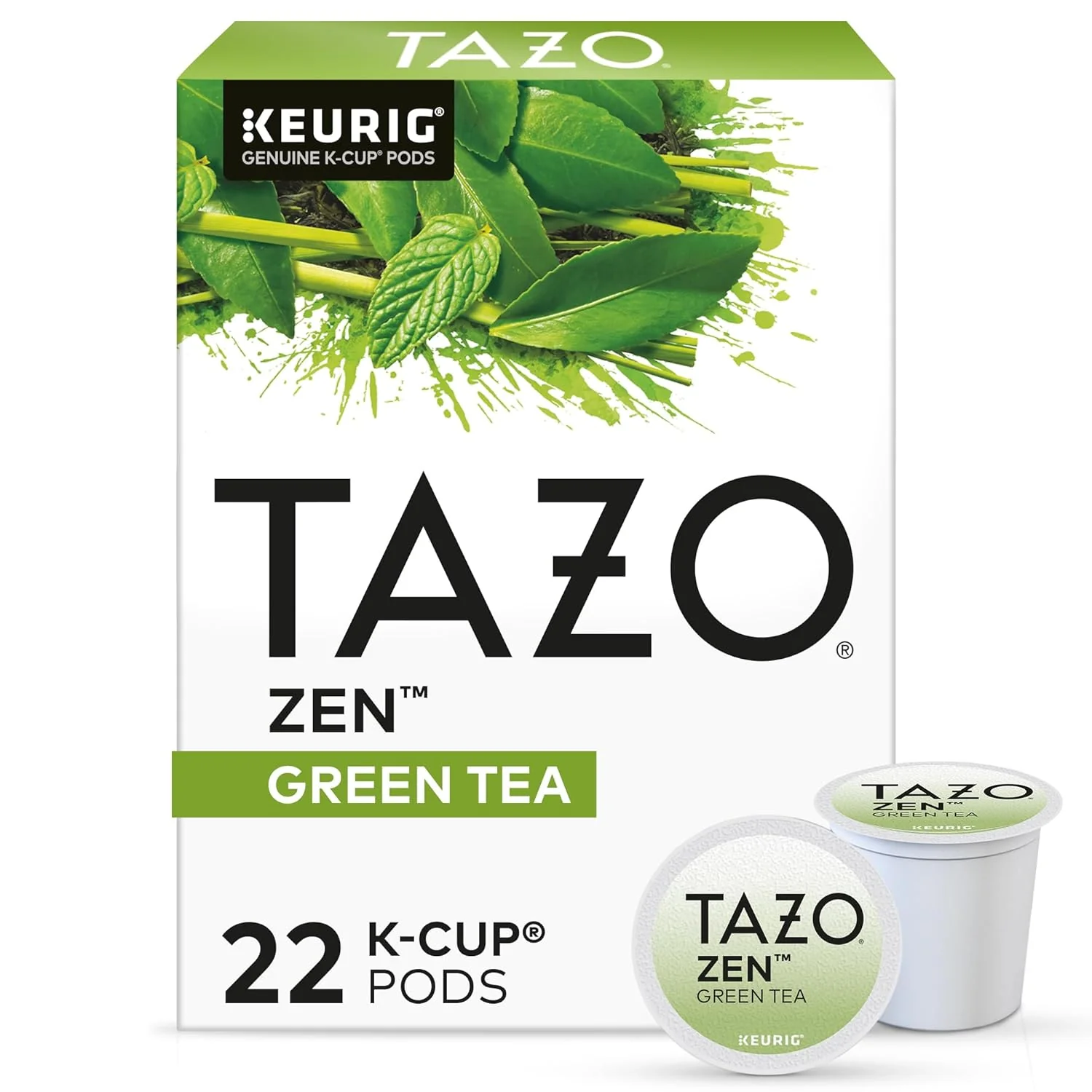 Specialty Tazo Zen Green Tea K-Cups Green Tea Zen for Health and Wellness 22 Pods Artisan