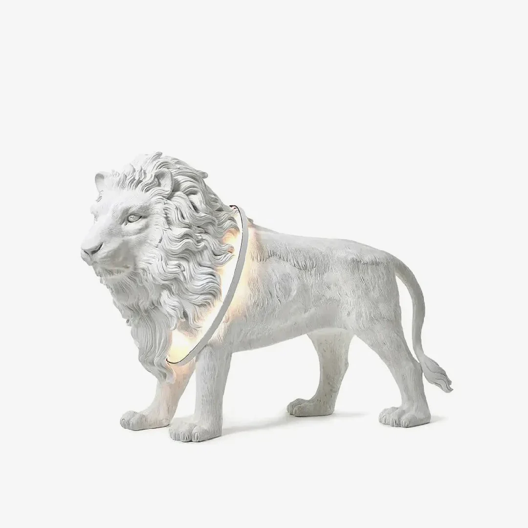 Fine Lion Sculpture Floor Lamp Durable