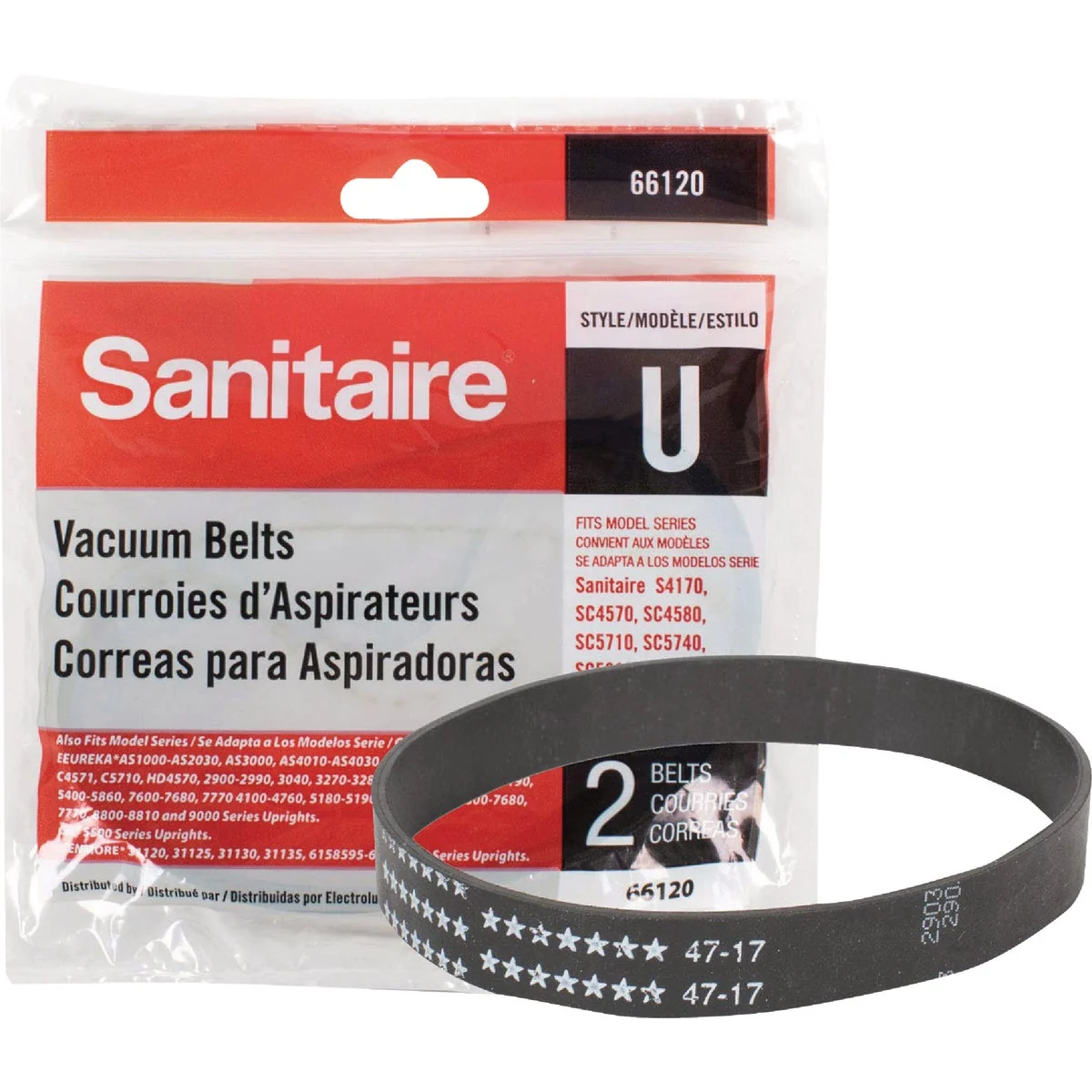 Genuine Sanitaire U Vacuum Cleaner Belt 2-Pack Fine Crafted