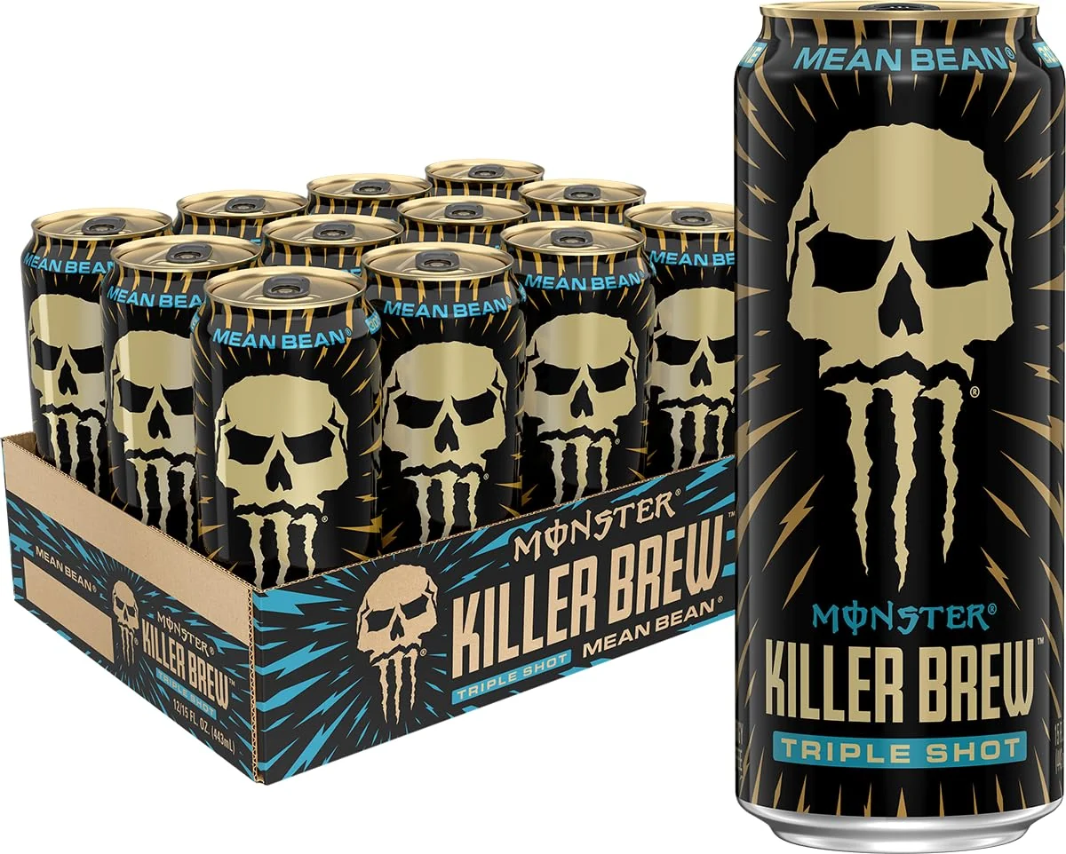 Lightweight Monster Energy Killer Brew Mean Bean 15 Fl Oz Pack of 12 Eco-Friendly