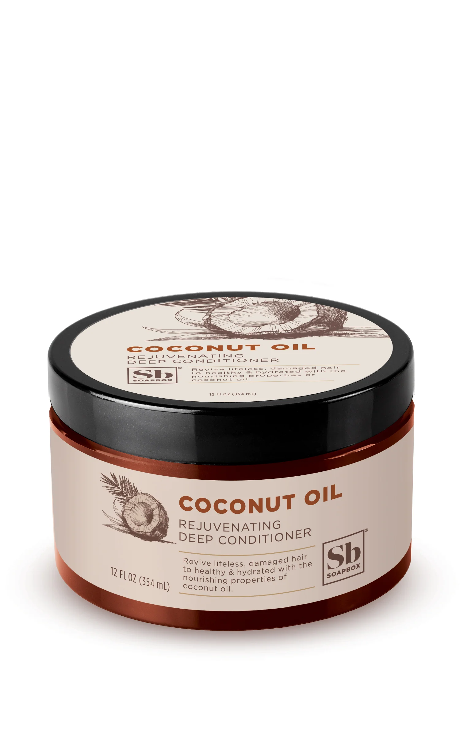 Expertly Made Soapbox Deep Conditioner – Moisturizing Coconut Oil Jar Durable