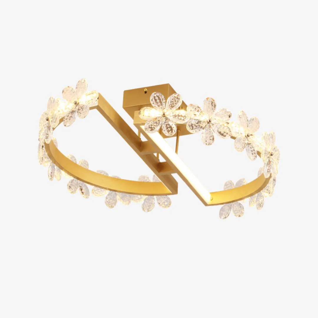 Environmentally Friendly Semicircular Flower Ceiling Lamp Verified