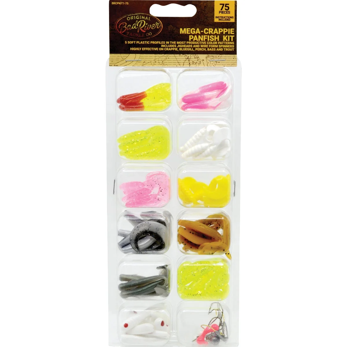 High-Quality Bad River Mega-Crappie Panfish Kit 75-Piece Recyclable