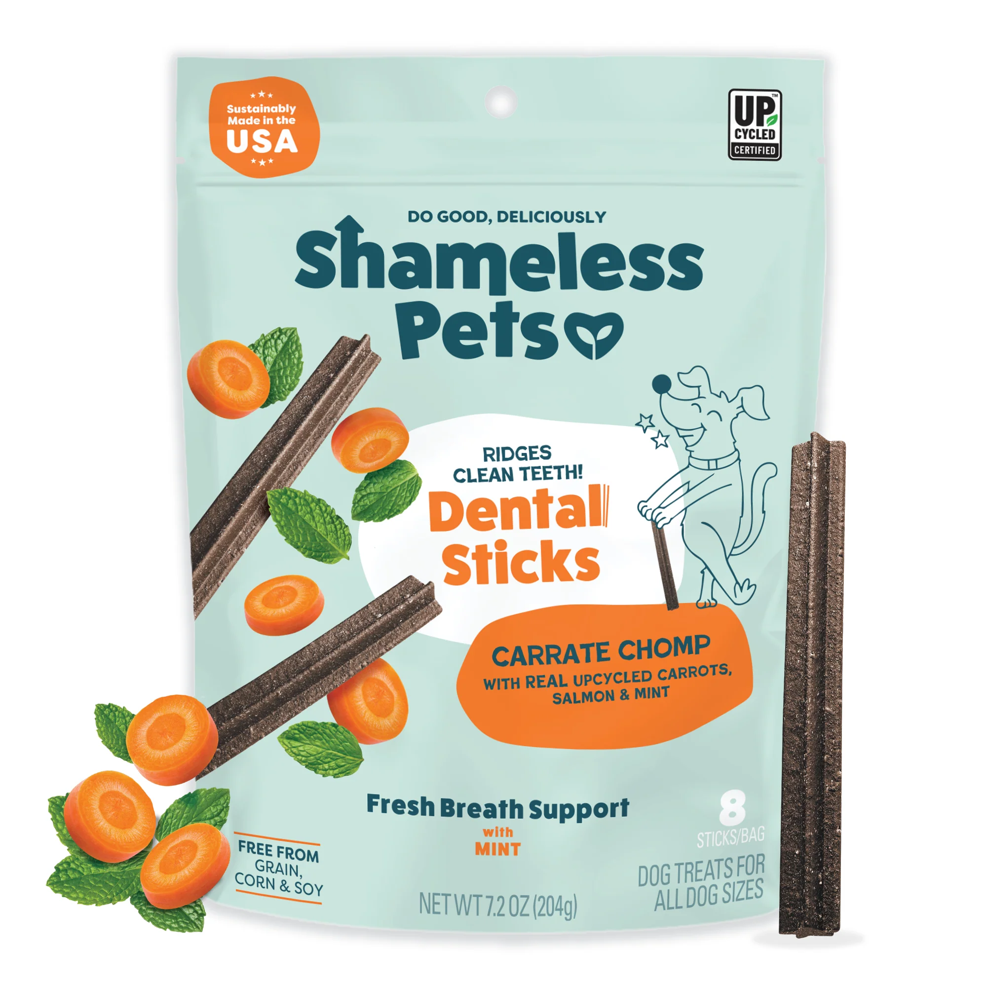 Recyclable Shameless Pets Carrate Chomp Dental Stick Quality