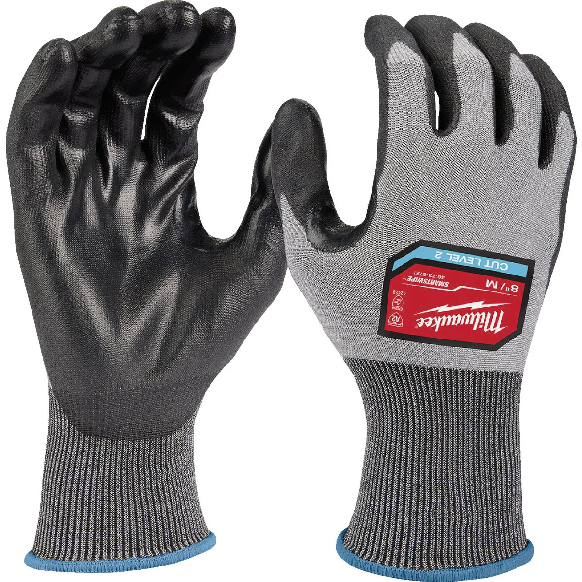 High-Quality Milwaukee Medium Cut Level 2 High Dexterity Polyurethane Dipped Gloves Durable