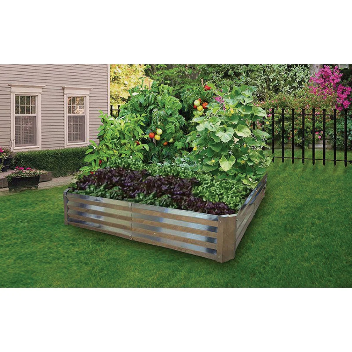 Environmentally Friendly Dalen 4 Ft. x 4 Ft. Galvanized Steel Rustic Raised Bed Garden Exceptional