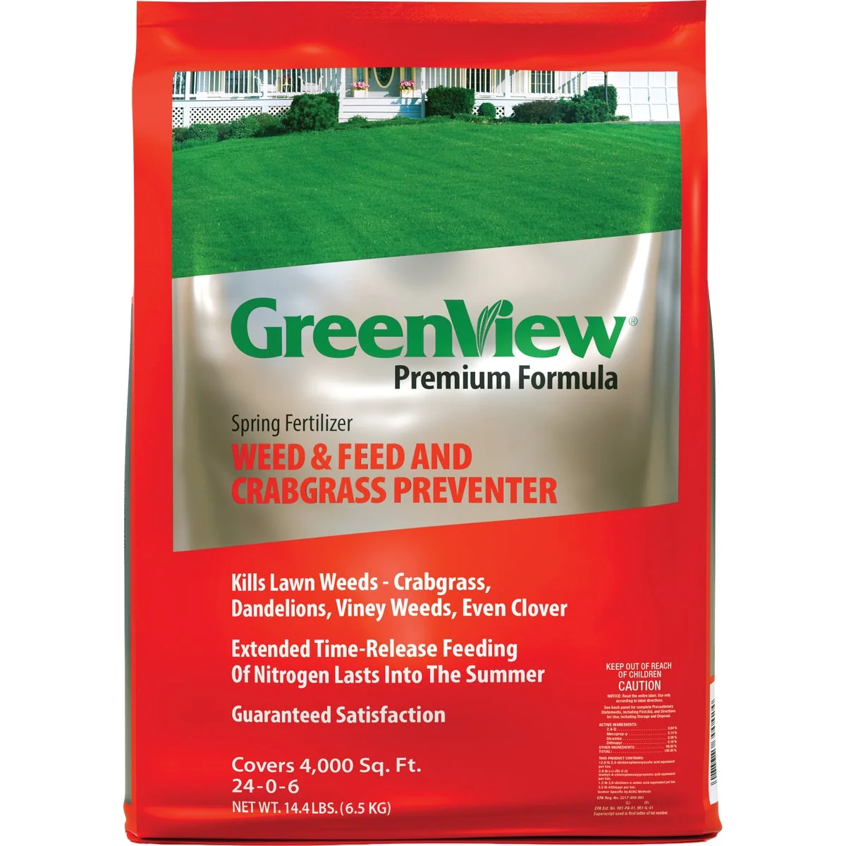 Contemporary GreenView Premium Formula 14.4 Lb. 24-0-6 Spring Weed Feed and Crabgrass Preventer Fast