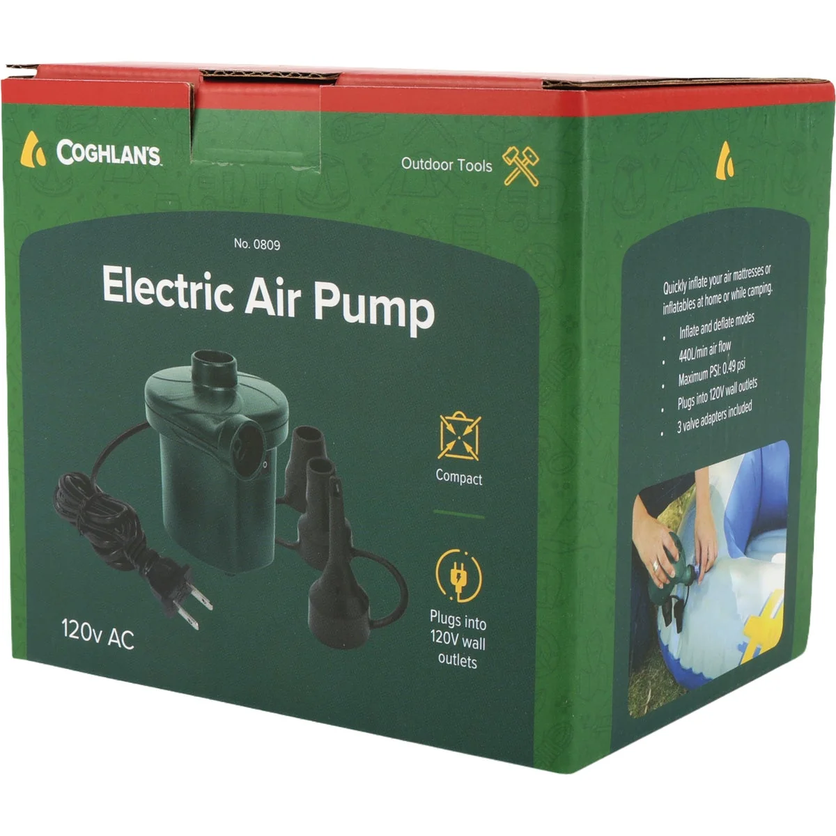 Detailed Coghlans 110 120V Electric Air Pump Relaxed