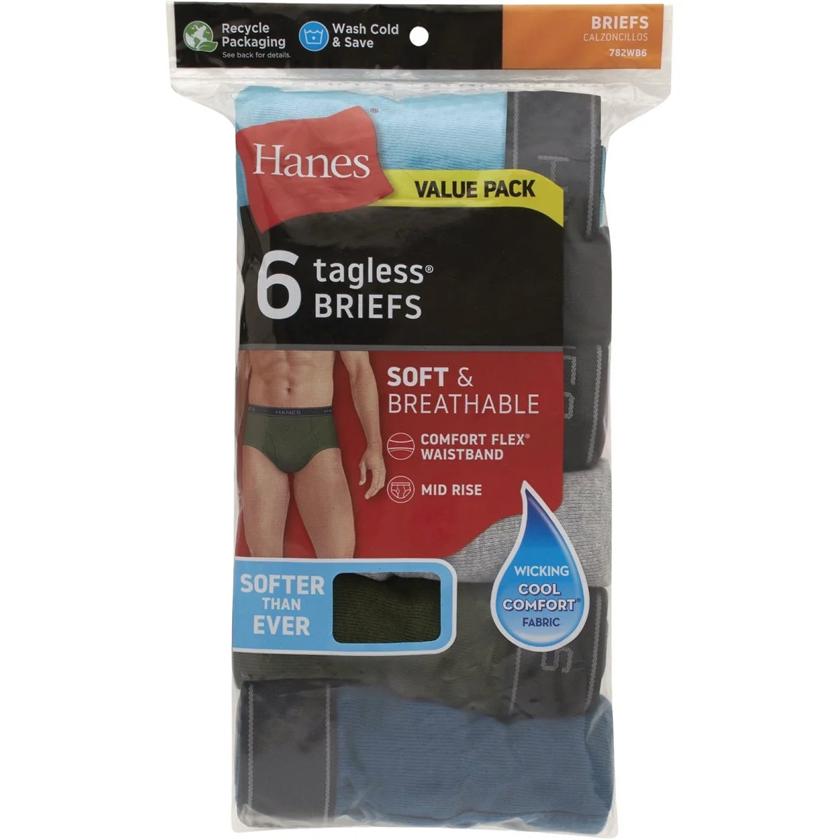 Sophisticated Hanes Men’s S Dyed Cotton Briefs 6-Pack Soft