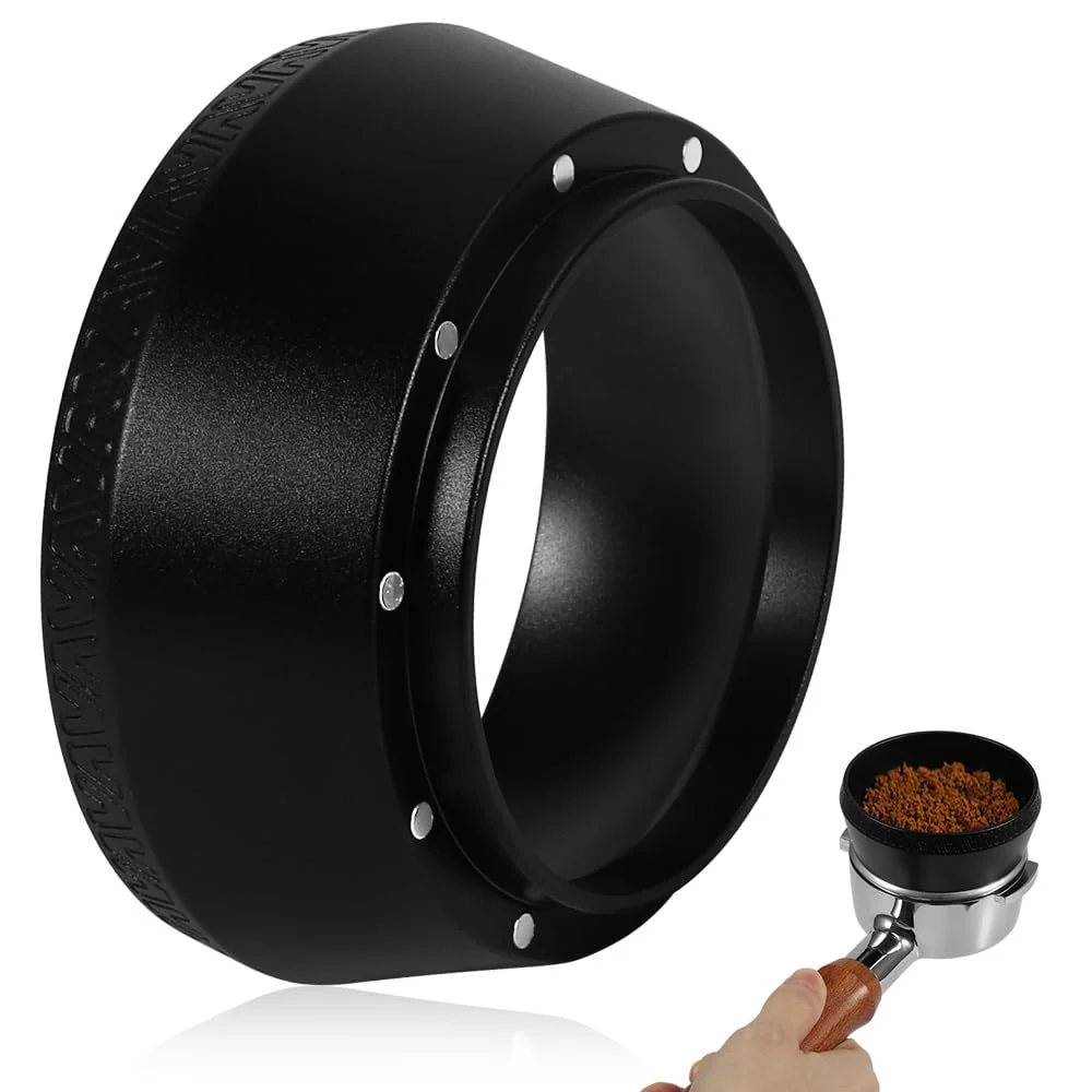Smooth Magnetic Dosing Funnel 53mm Espresso Dosing Funnel Aluminous Alloy Compatible with Breville 53mm Bottomless Portafilter Effective