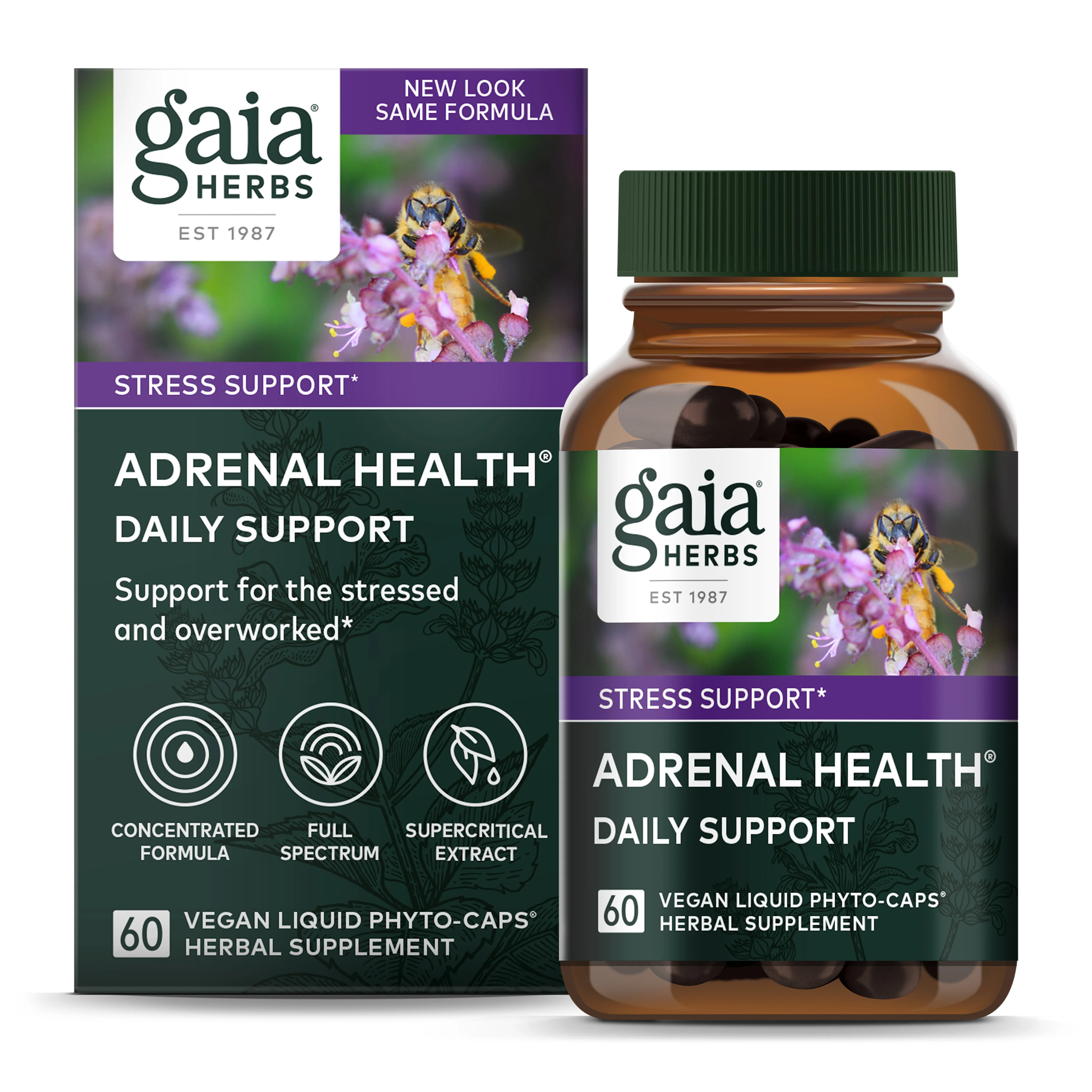 Sophisticated Gaia Herbs Adrenal Health Daily Support Casual