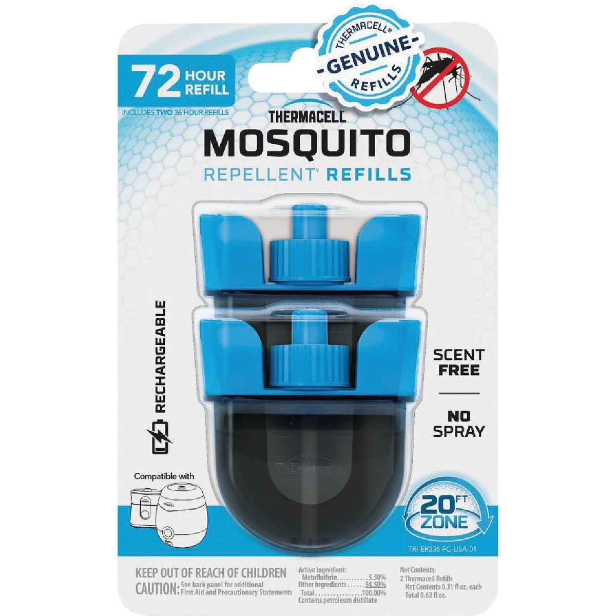 Practical Thermacell 36 Hr. Rechargeable Mosquito Repellent Refill 2-Pack Fashionable
