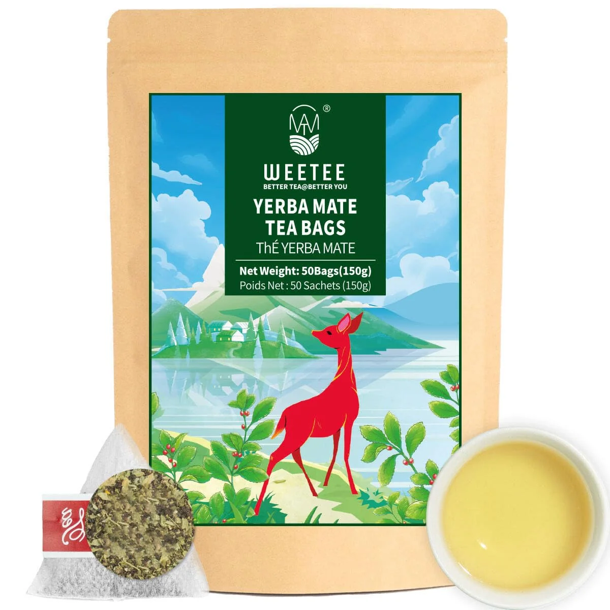 Selected Argentine Yerba Mate Tea Bags – 50 Count Premium Blend Effective
