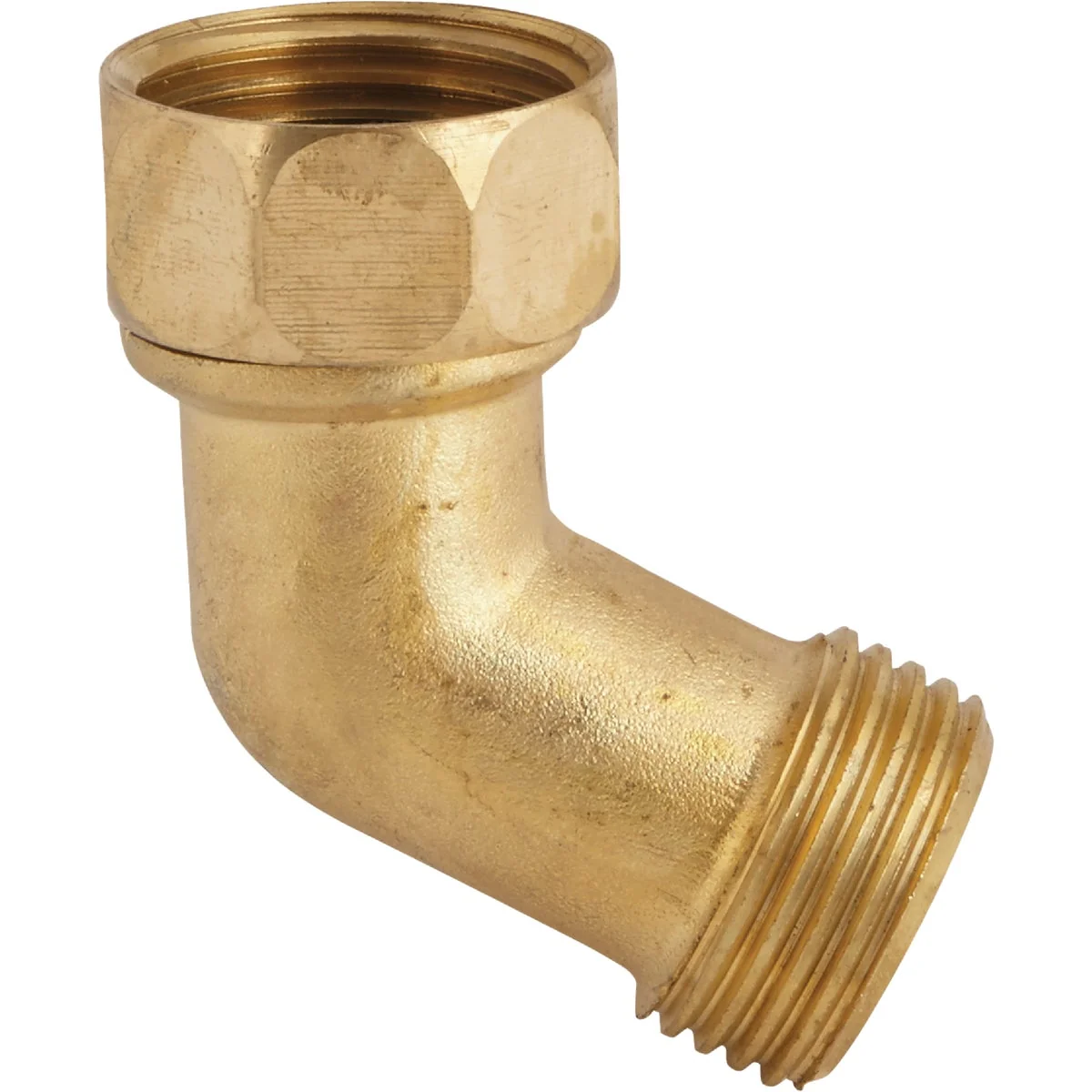 Breathable Garden 3 4 In. FHT x 3 4 In. MHT Brass Gooseneck Hose Connector Clean