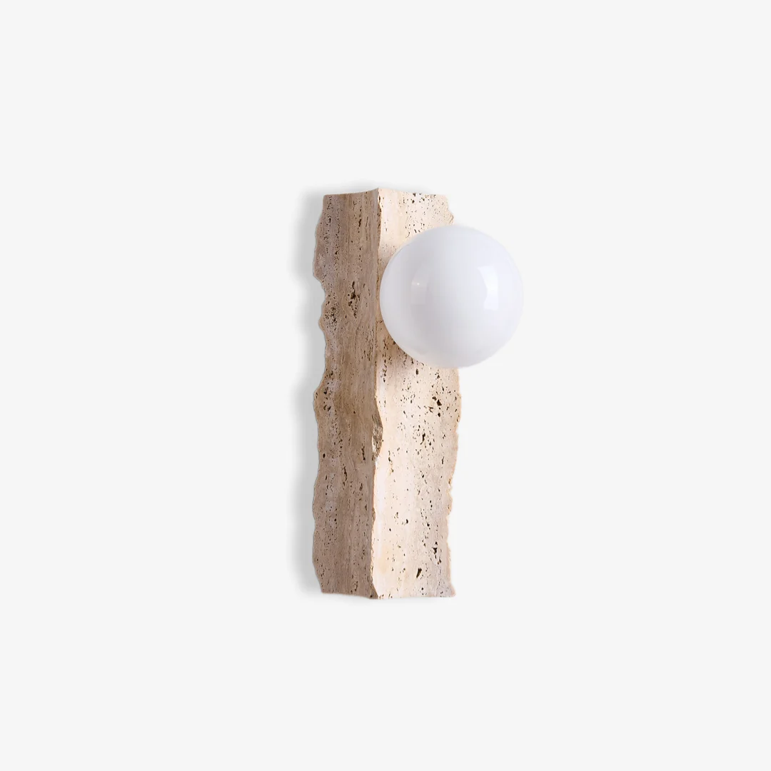 Efficient Primitive Cave Stone Wall Lamp Pure