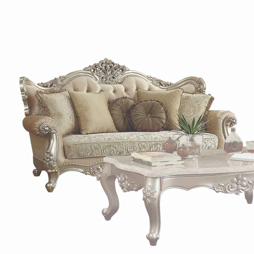 Healthy Bently – Sofa With 7 Pillows Same Lv01579 – Fabric Champagne Original
