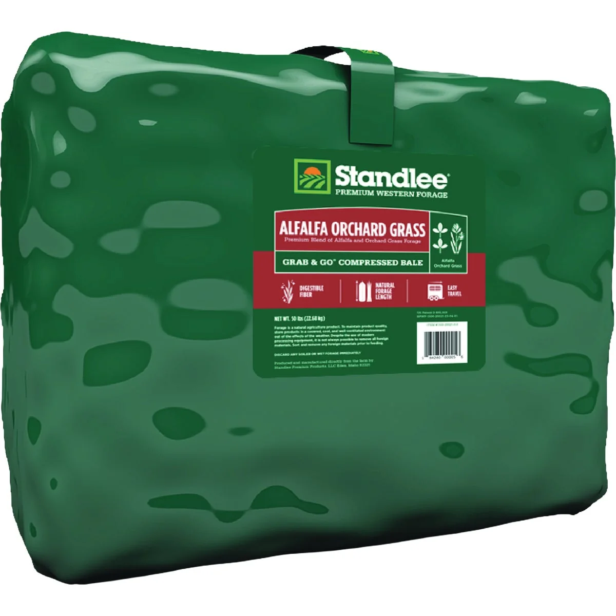 Versatile Standlee Premium Western Forage 50 Lb. Alfalfa Orchard Grass Grab Go Bale Eco-Friendly