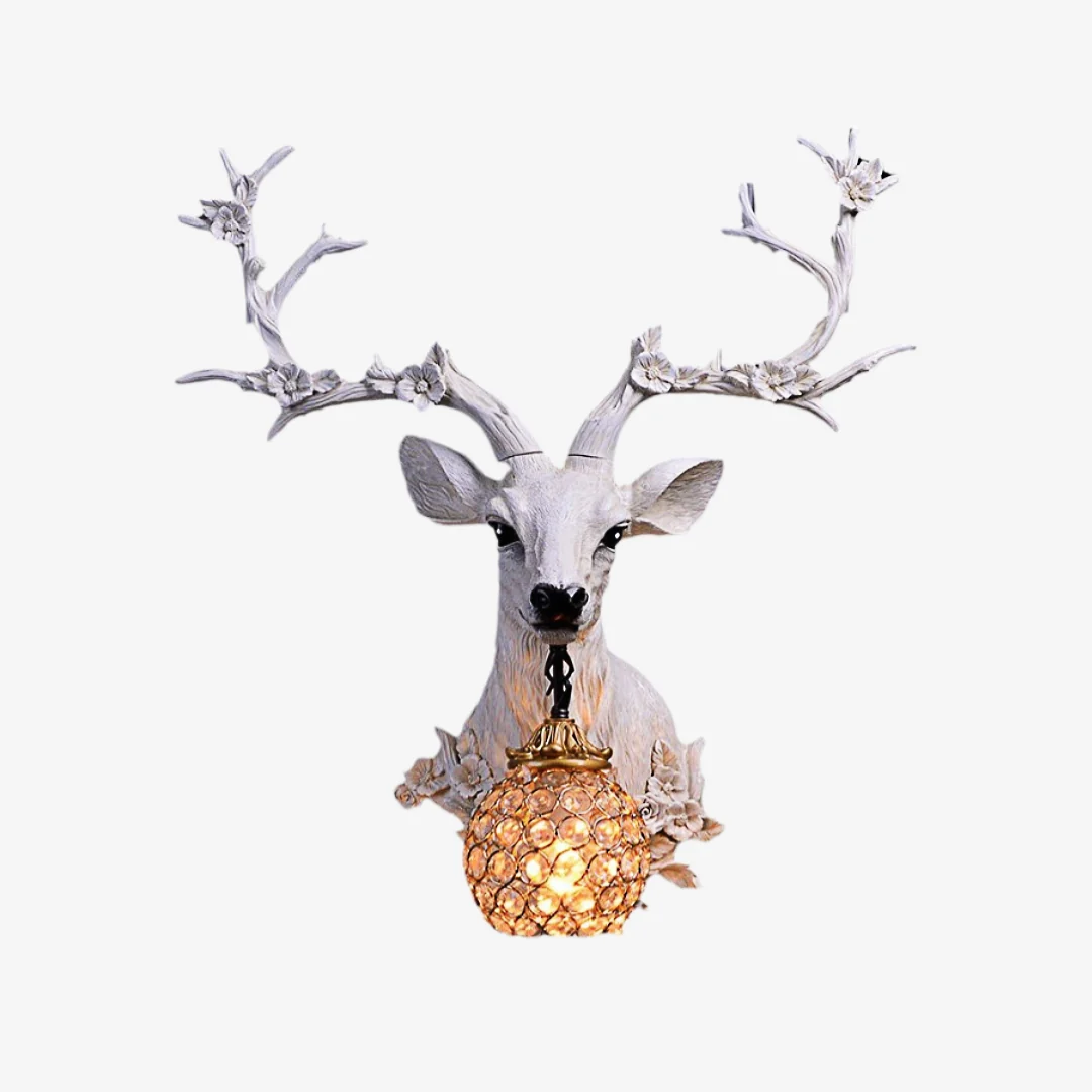 Next-Generation Deer Head Flower Wall Lamp Superior