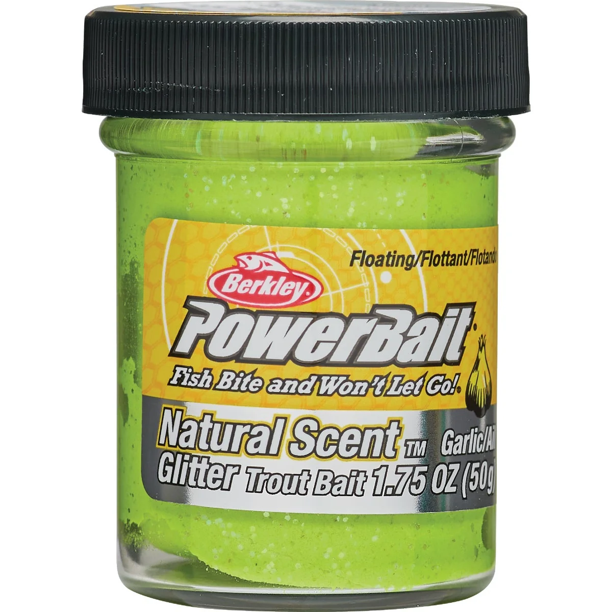 Exclusive Berkley PowerBait Natural Glitter Trout Bait Chartreuse Original