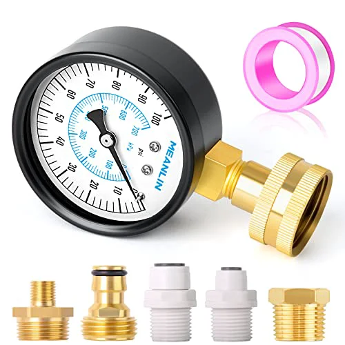 Carefully Designed 0 100Psi 3 4 Female Water Pressure Kit Plus 5 adapters Classic