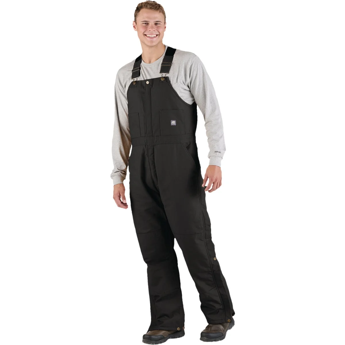 Effective Berne Men’s M Short Black Heritage Insulated Duck Bib Overall Carefully Designed