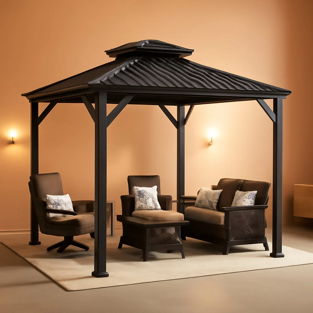Superior 12×12 Hardtop Gazebo Featuring Aluminum Frame Netting Lightweight