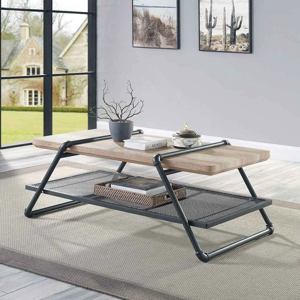 Eco-Friendly Brantley – Coffee Table – Oak Sandy Gray Outstanding