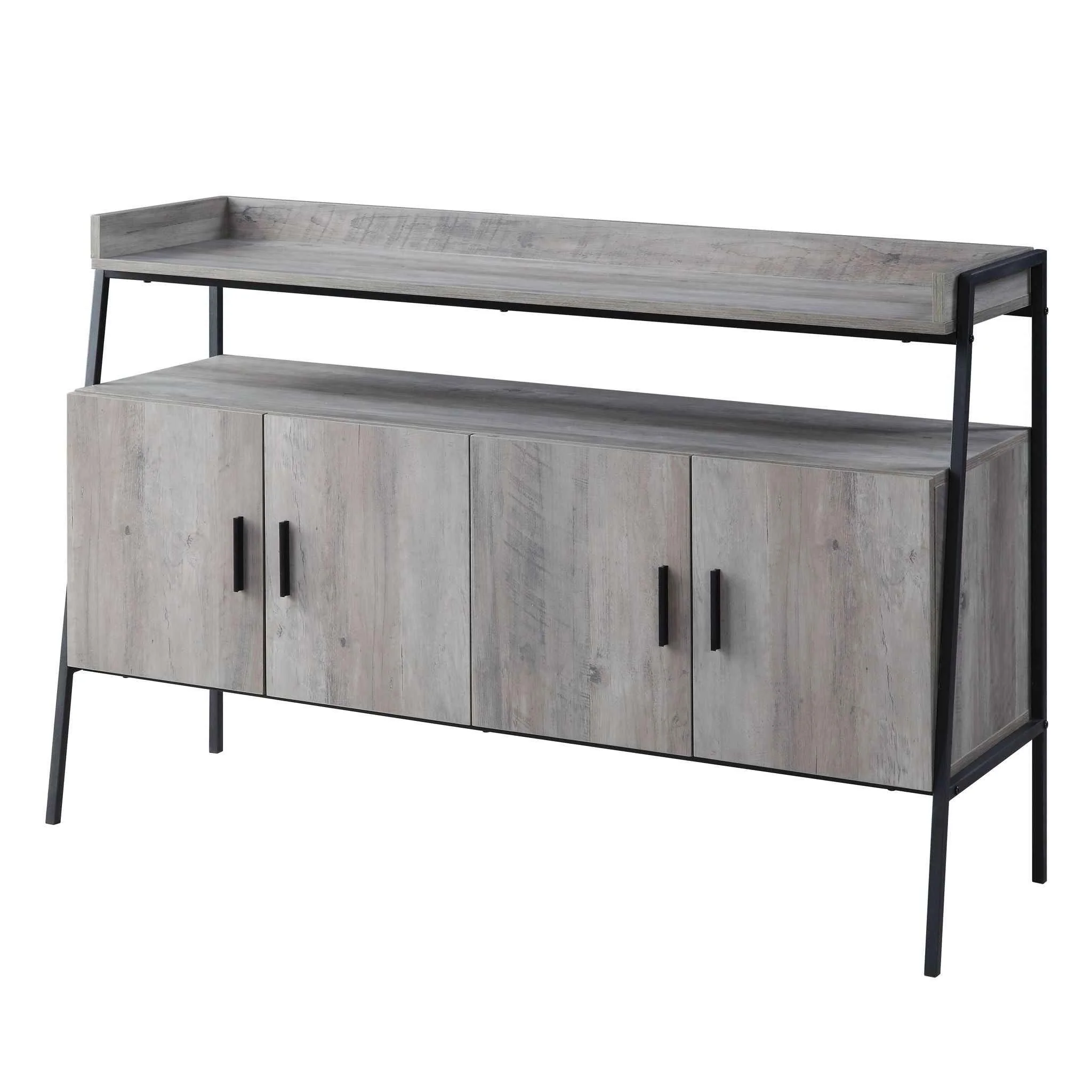 Traditional Samiya – TV Stand – Gray Oak Black Original