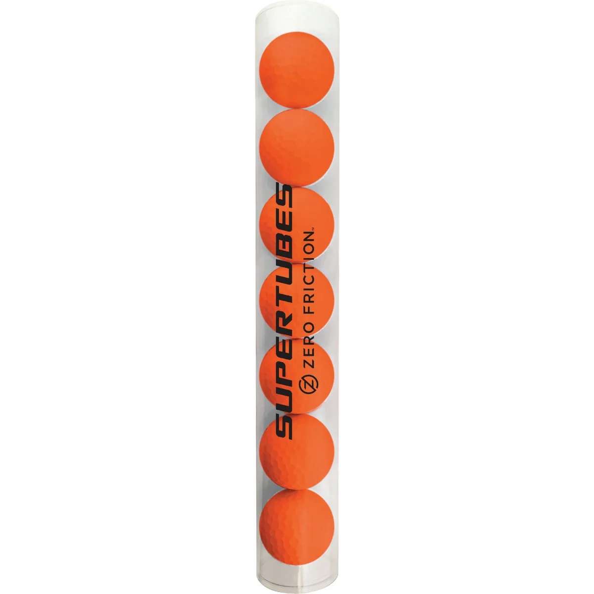 Sophisticated Zero Friction Orange Golf Balls 7-Pack High-End