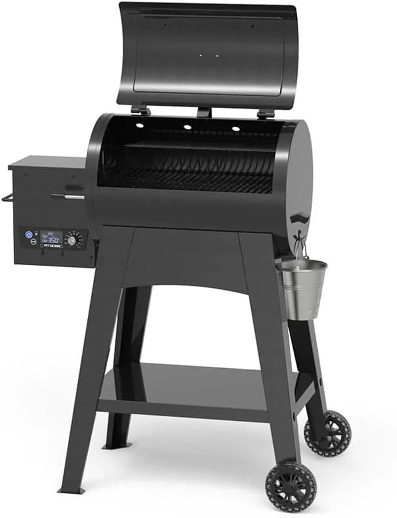 Unique PB440FB1 Pellet Grill 482 Square Inches Black Porcelain Grids Enhanced
