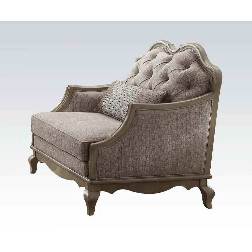 Comfortable Chelmsford – Chair With Pillow – Beige Fabric Antique Taupe Sophisticated