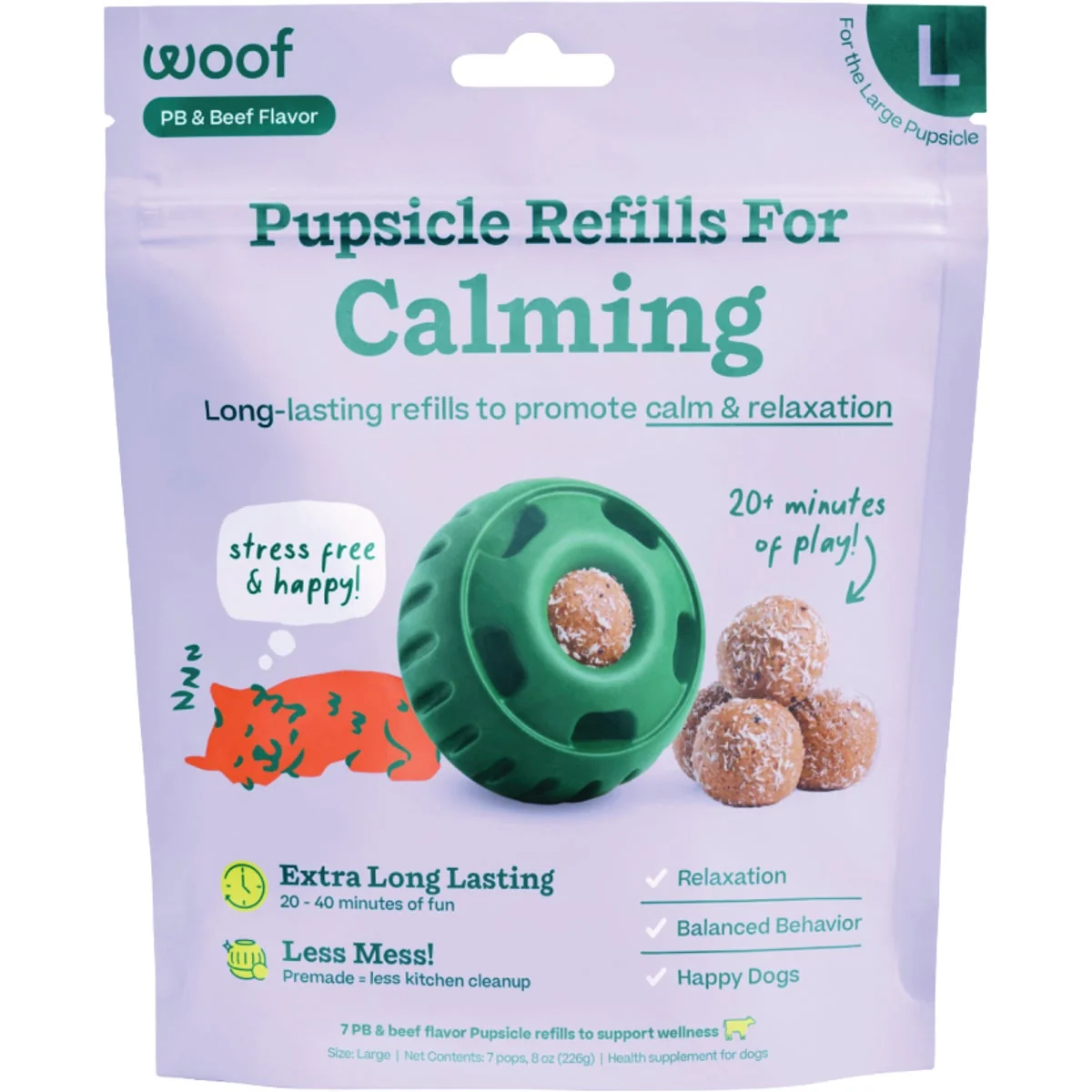 Modern Woof Pupsicle Large Calming Refill Pop Treat 7-Pack High-Quality