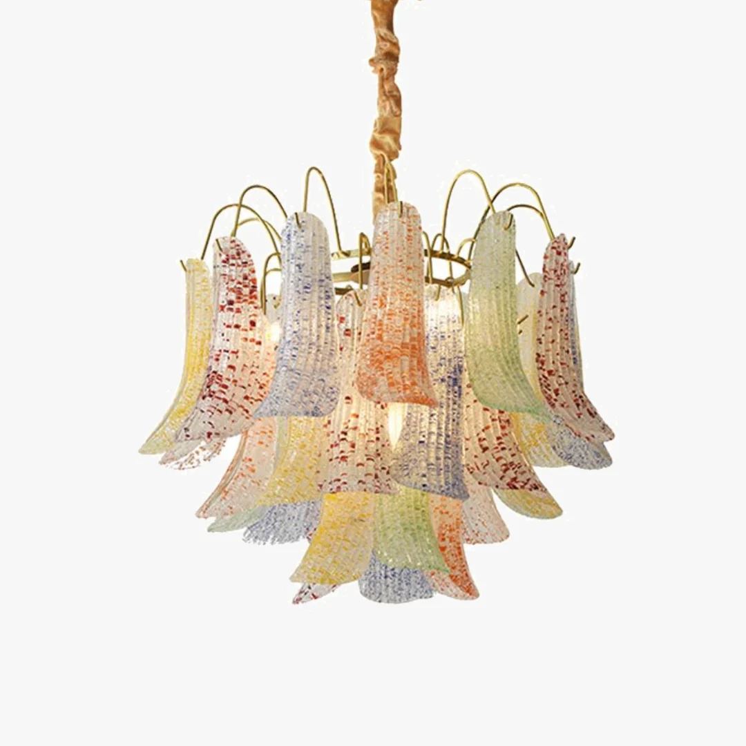 Smart Wave Point Murano Glass Chandelier Pure
