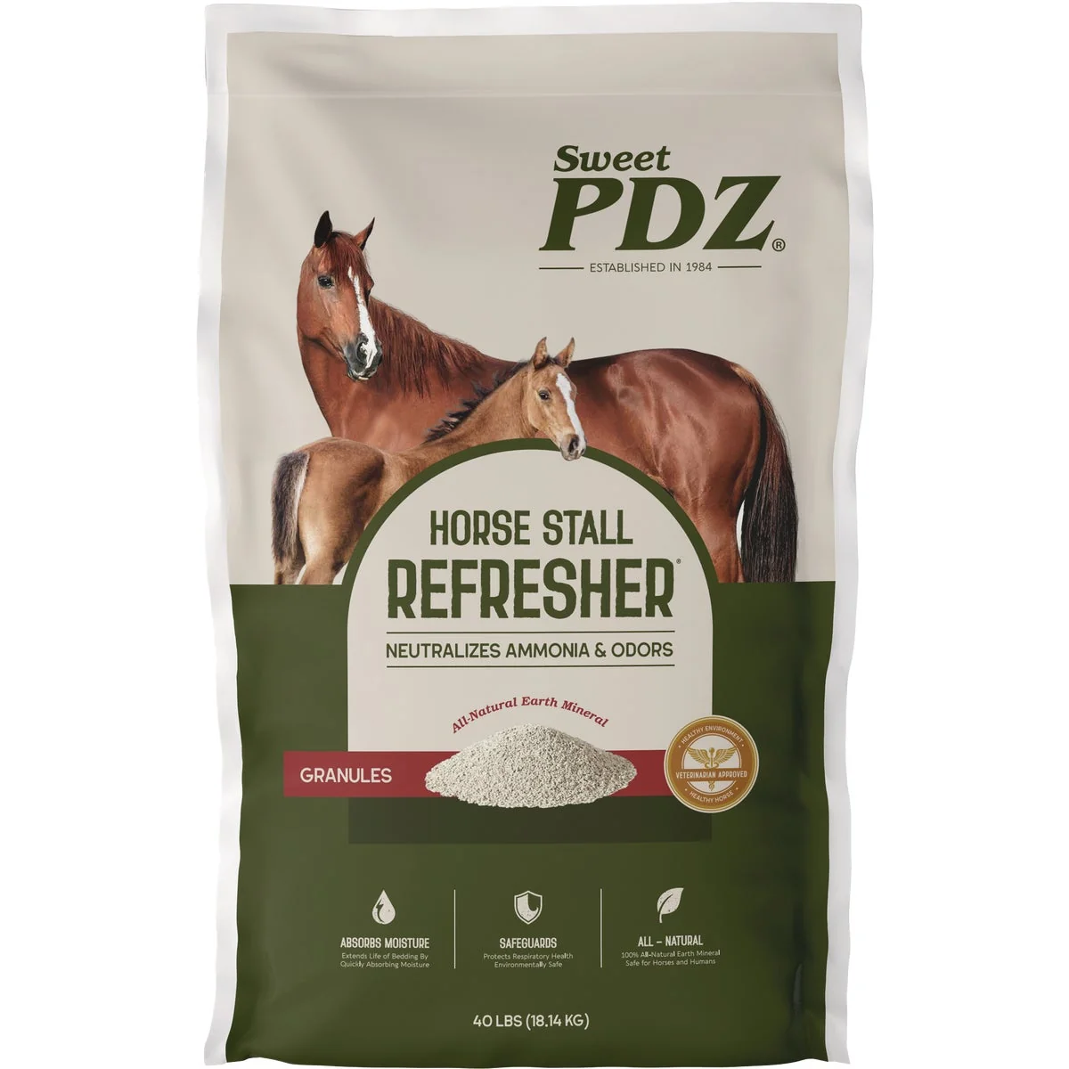 Exclusive Sweet PDZ 40 Lb. Horse Stall Refresher Granules Environmentally Friendly