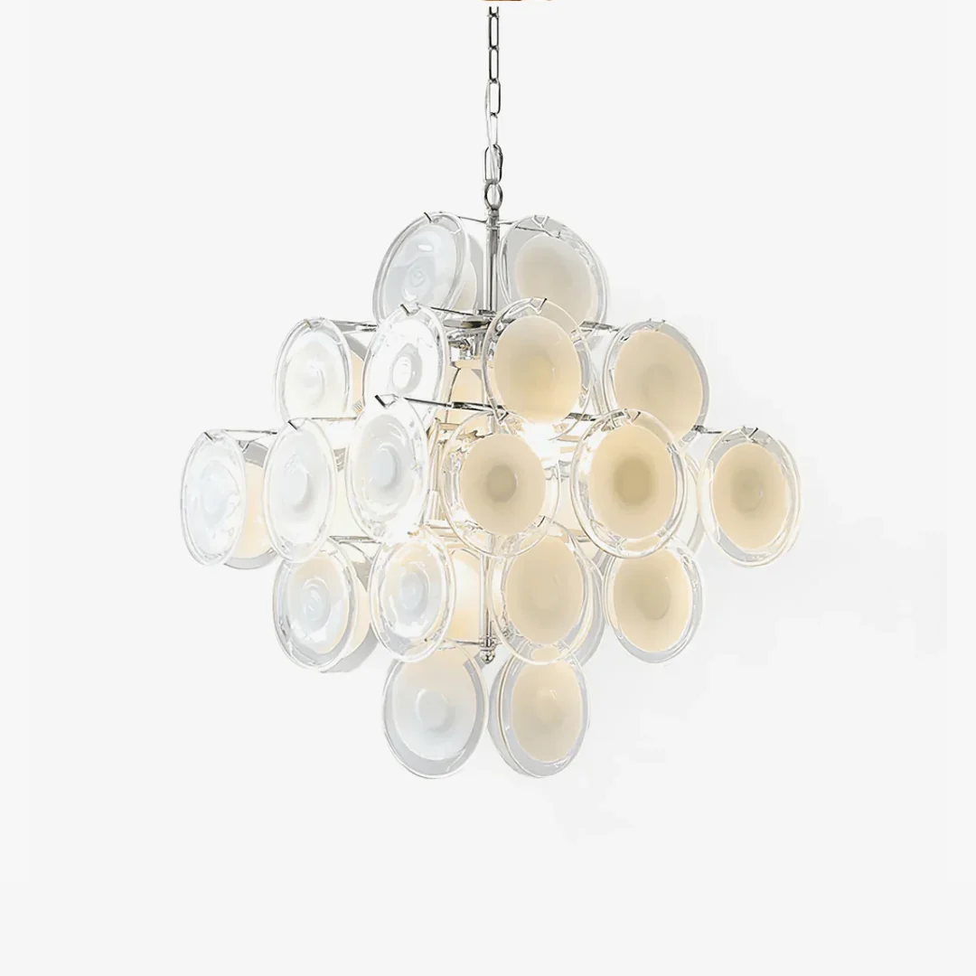 Genuine Murano Disc Glass Chandelier Secure