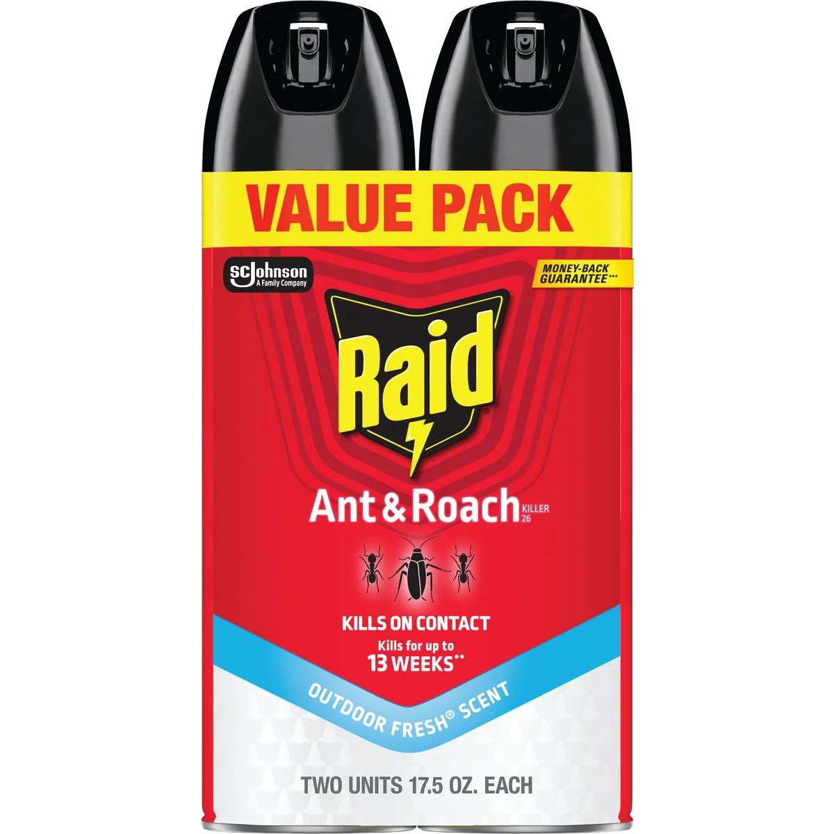 First-Class Raid 17.5 Oz. Aerosol Spray Ant Roach Killer 2-Pack Responsible