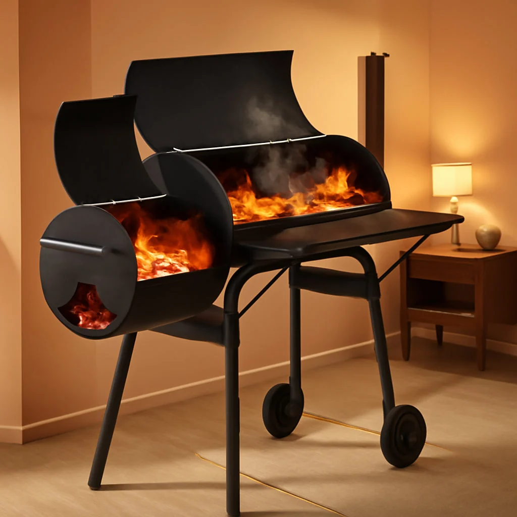 Contemporary 43Inch Charcoal Grill With Offset Smoker OutdoorPatio Verified