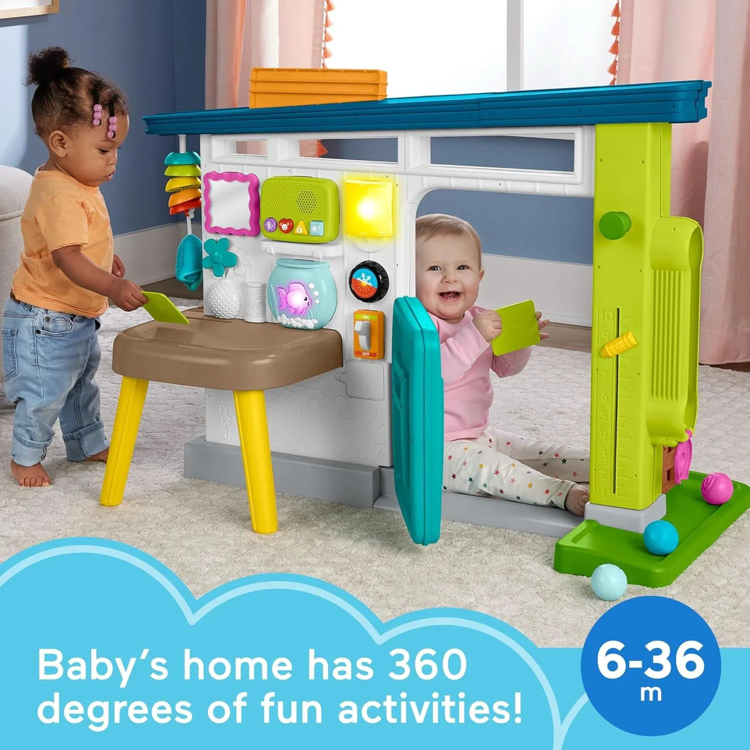 Solid Baby Learning Toy Playhouse With Interactive Stages Fine Crafted