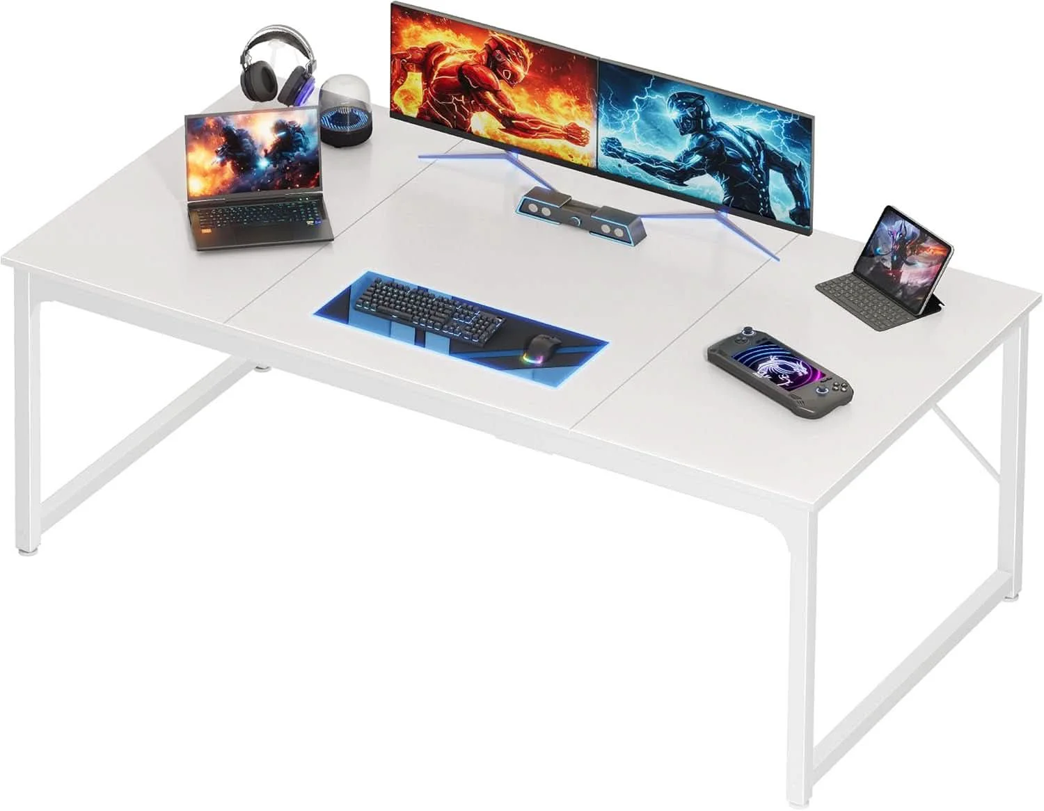 Selected 63 Inch White Computer Desk With Deep Desktop Home Office Carefully Designed