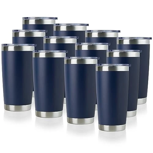 Original Design 20oz Stainless Steel Tumbler Bulk with Lid 12 Count Traditional