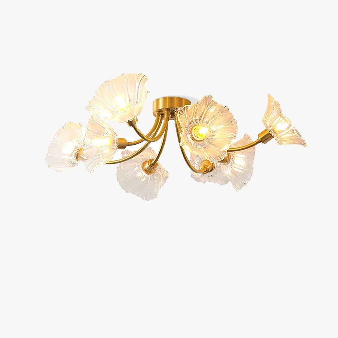 Consistent Kalin Flower Glass Ceiling Lamp Relaxed