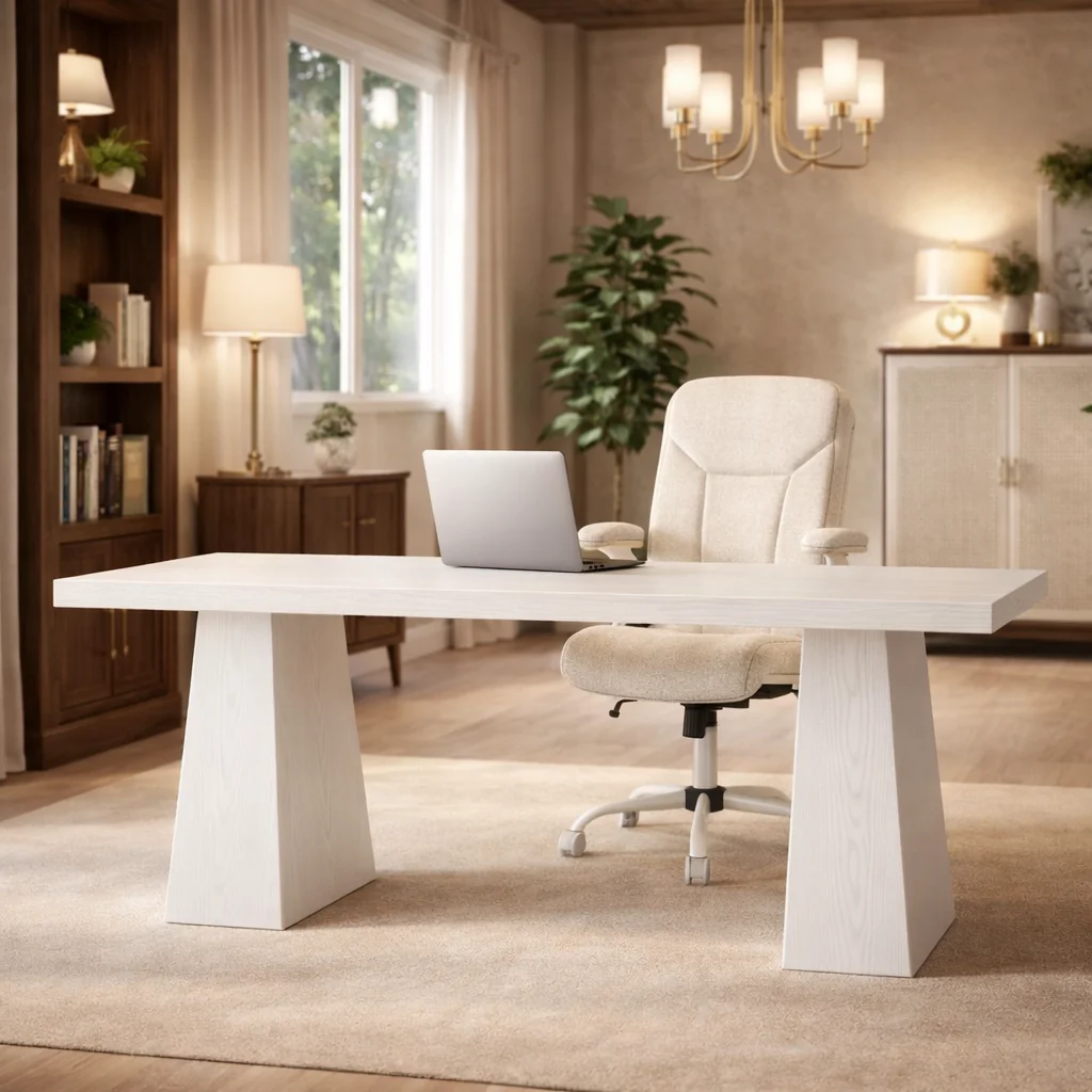 Enhanced White 63Inch UltraExecutivePremium Desk Chair Ergonomic Convenient