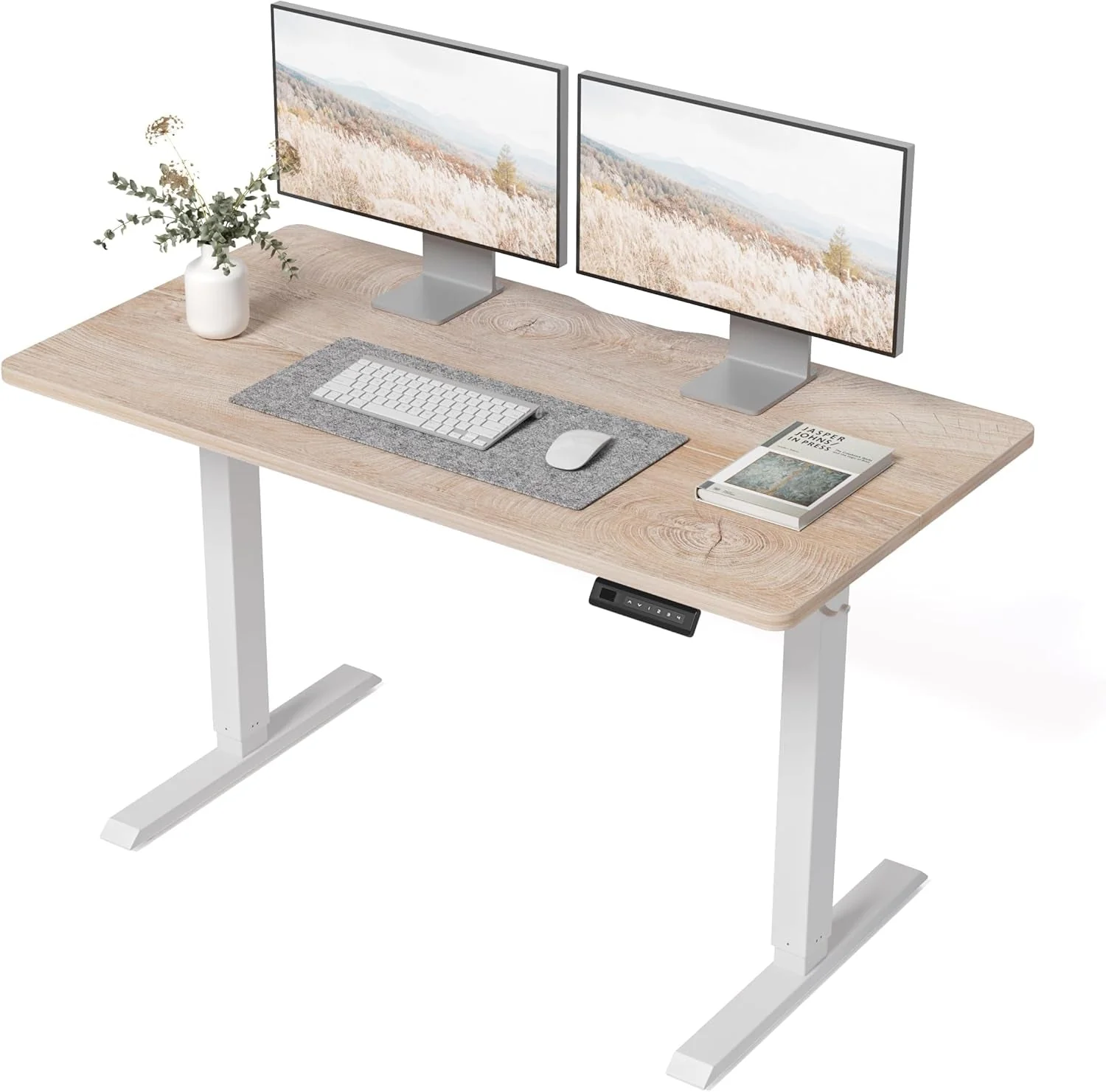 Recyclable 48×24 Inches Electric Height Adjustable Standing Desk Certified