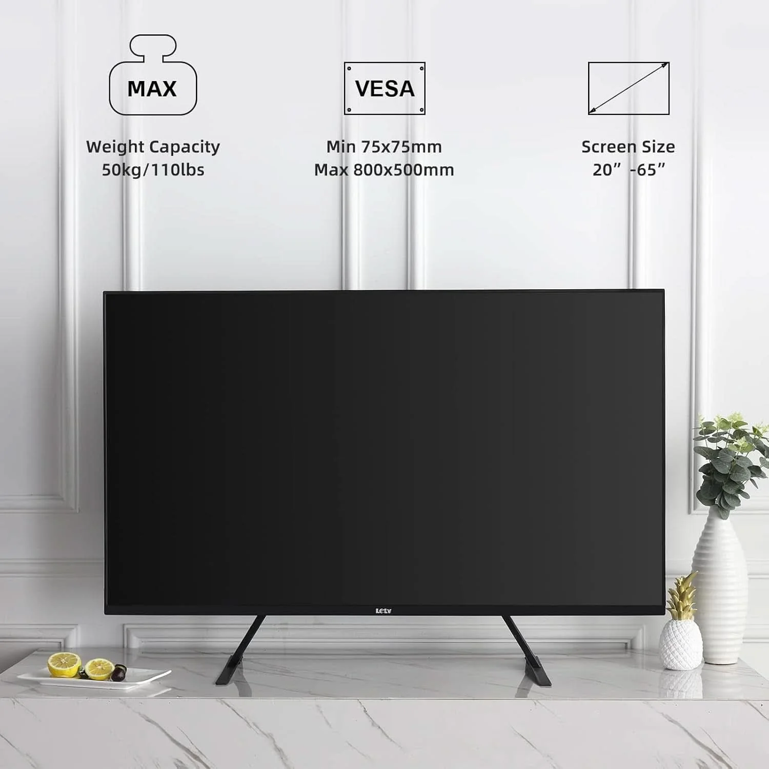 Reliable Sturdy Industrial Grade Adjustable TV Stand 20 Inches Minimalist