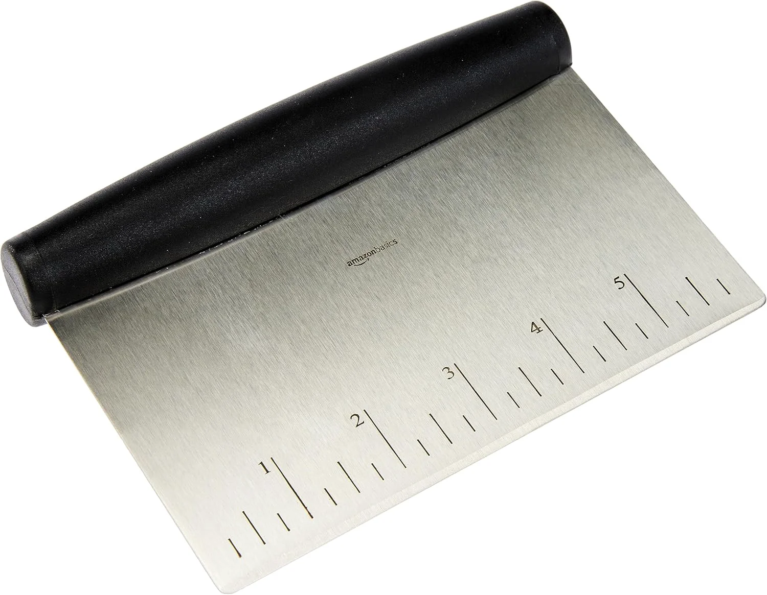 Relaxed Multi-Purpose Stainless Steel Scraper Chopper with Contoured Grip 6 Black Silver Stylish