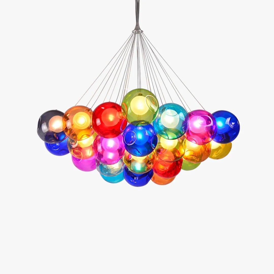Specialty Savon Glass Bubble Chandelier Fine