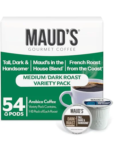 Stylish Dark Roast Medium Roast French Roast Coffee Pods Bundle 54 Count Traditional