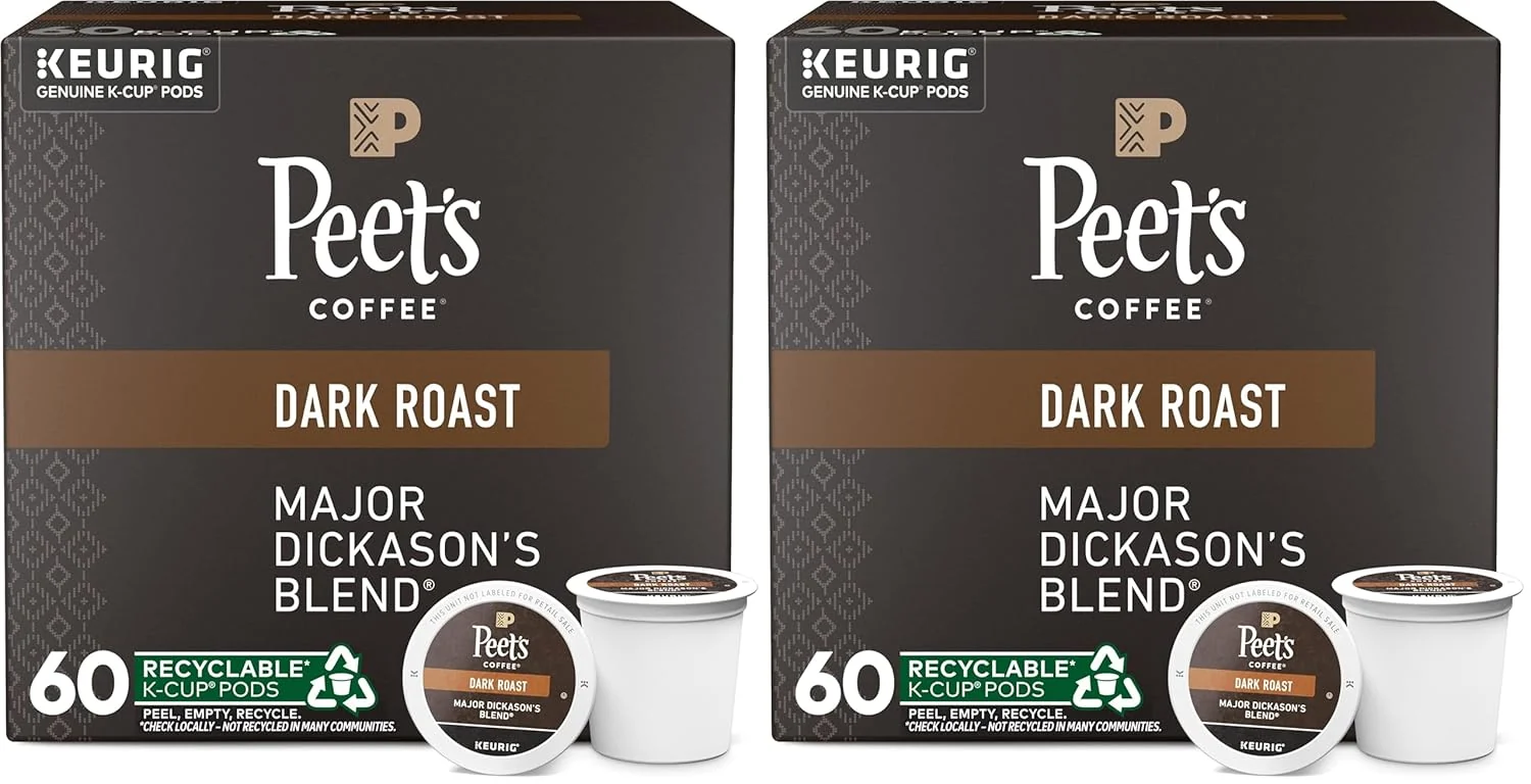 Excellent Peet’s Coffee Dark Roast K-Cup Pods for Keurig Brewers – Major Dickason’s Blend 60 Count 6 Boxes of 10 K-Cup Pods Pack of 2 Sophisticated
